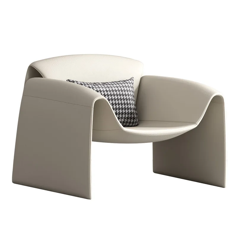 Single sofa small apartment household crab chair hotel negotiation rest area lazy leather art