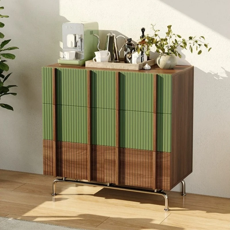 Vintage Style Storage Cabinet Living Room Wall-side Six-drawer Cabinet Wooden Cabinets Drawers Design Medieval Home Furniture