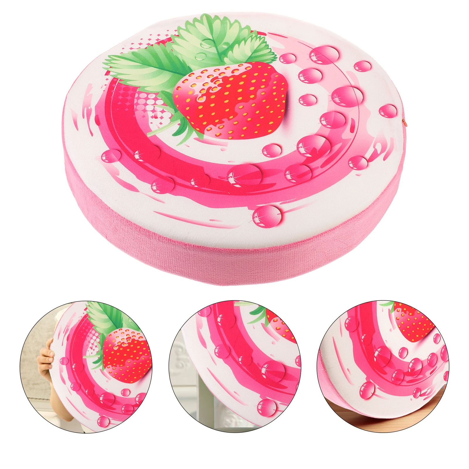 

33Cm 3D Printed Strawberry Pillow Sofa Chair Pad Soft Fruit Seat Cushion Decorative Floor Mat For Home Office Sofa Seat Cushion