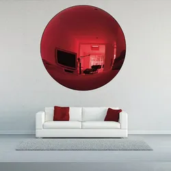 Convex Mirror Wall Decoration, Stainless Steel, Sky Mirror, Background Wall Pendant, Living Room, Bedroom, Villa, 30cm-160cm