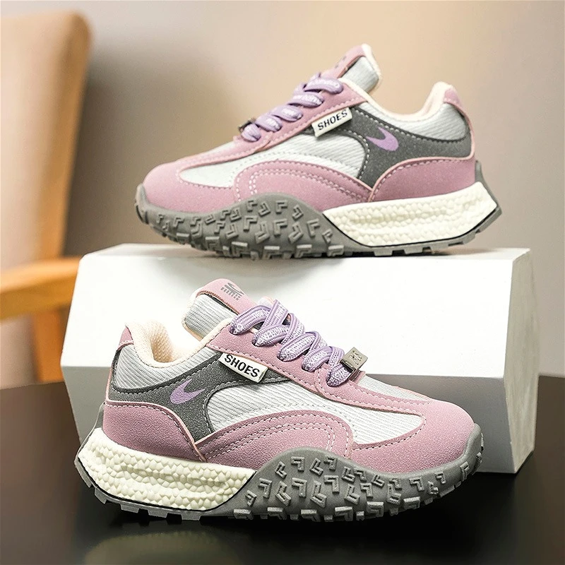 

Childrens Girls Sneakers Fashion New Breathable Pu Leather Lightweight Design Boys Sports Shoes AntiSlip Sole Kids Casual Shoes