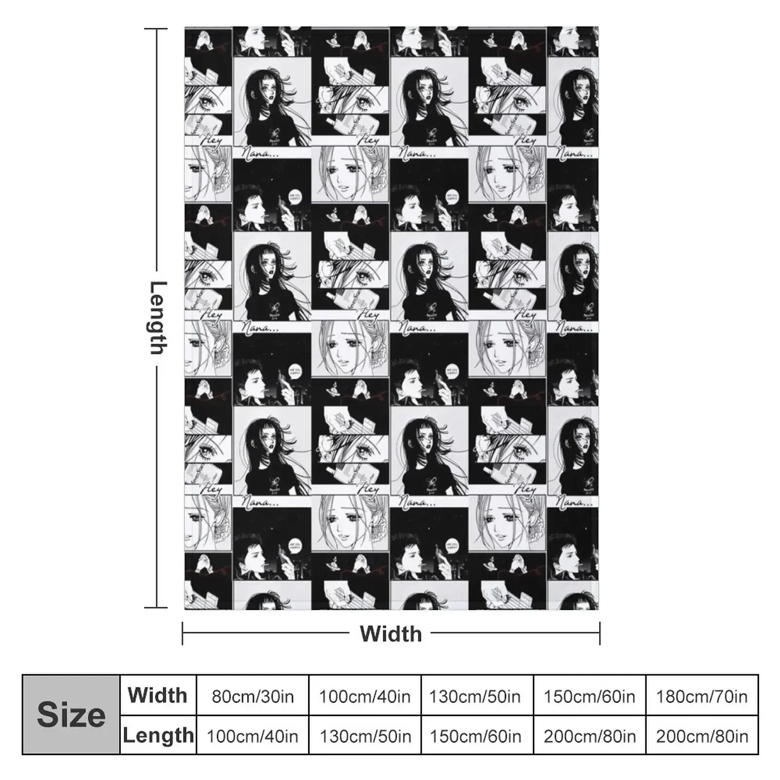 Hey Nana (High Quality) | Ai Yazawa Throw Blanket Single Soft Plaid Decorative Beds Thins Blankets