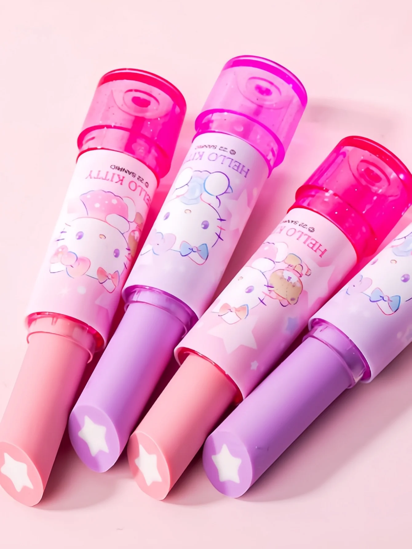 1/3/5Pc Sanrio Family Lipstick-Shaped Eraser - Creative Cartoon Kids Eraser (Hello Kitty/My Melody/Kuromi) Dustless