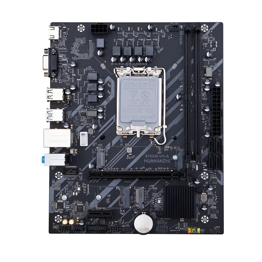 مجموعة اللوحة الأم HUANZHI B760M مع 12-14th Core DDR4 3200MHz تدعم M.2 NVME CNVI WIFI B760M VH مجموعة اللوحة الأم للألعاب