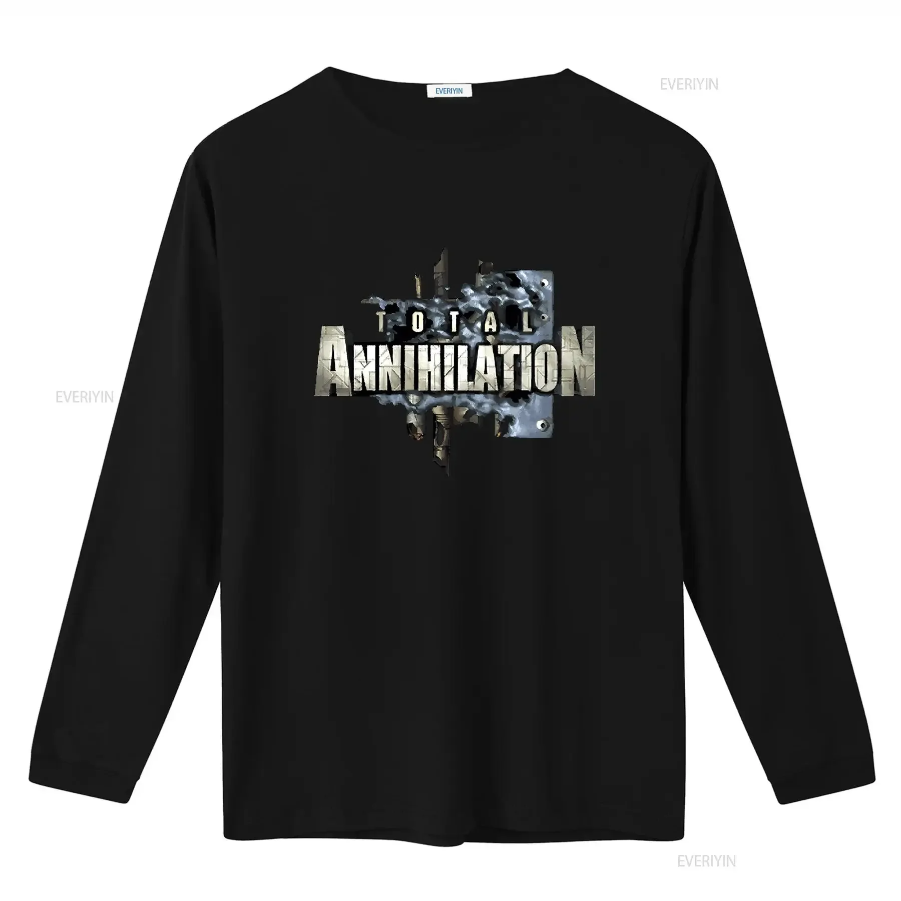 تي شيرت كلاسيكي 1997 Total Annihilation PC Game الترويجي مقاس XL أسود VTG Cavedog Ent عتيق مغسول ناعم مريح للجنسين