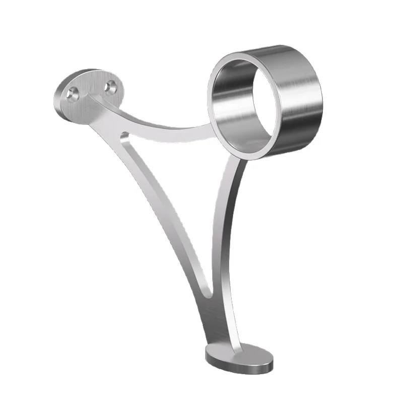 304 Stainless Steel Bar Footrest Bracket, Heavy-Duty Railing Handrail Support for Indoor/Outdoor Bars & Stairs