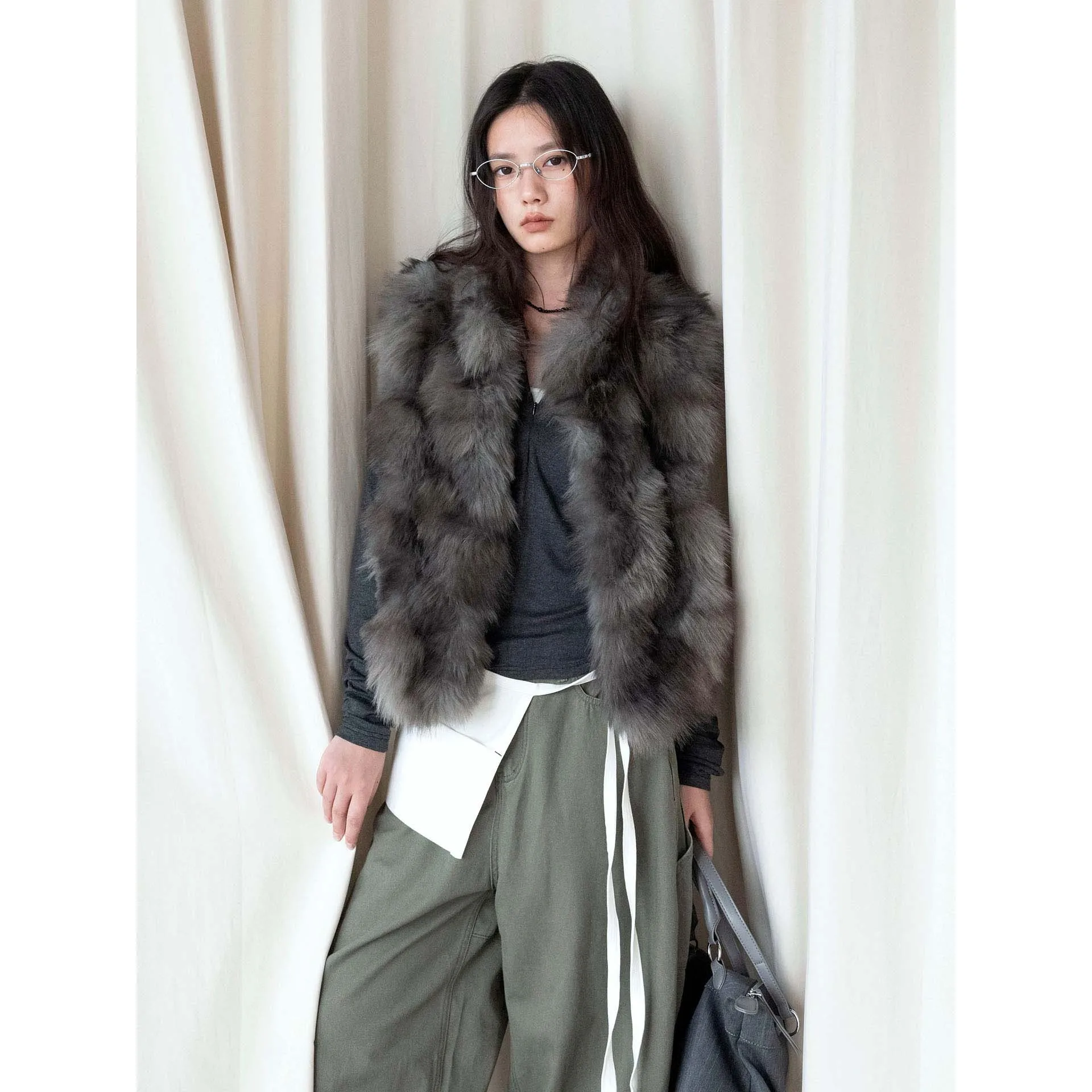 Women Autumn Furry Vest Coat Women Fashion Sleeveless Tops Chaleco Mujer Gilet Tops Women Clothes