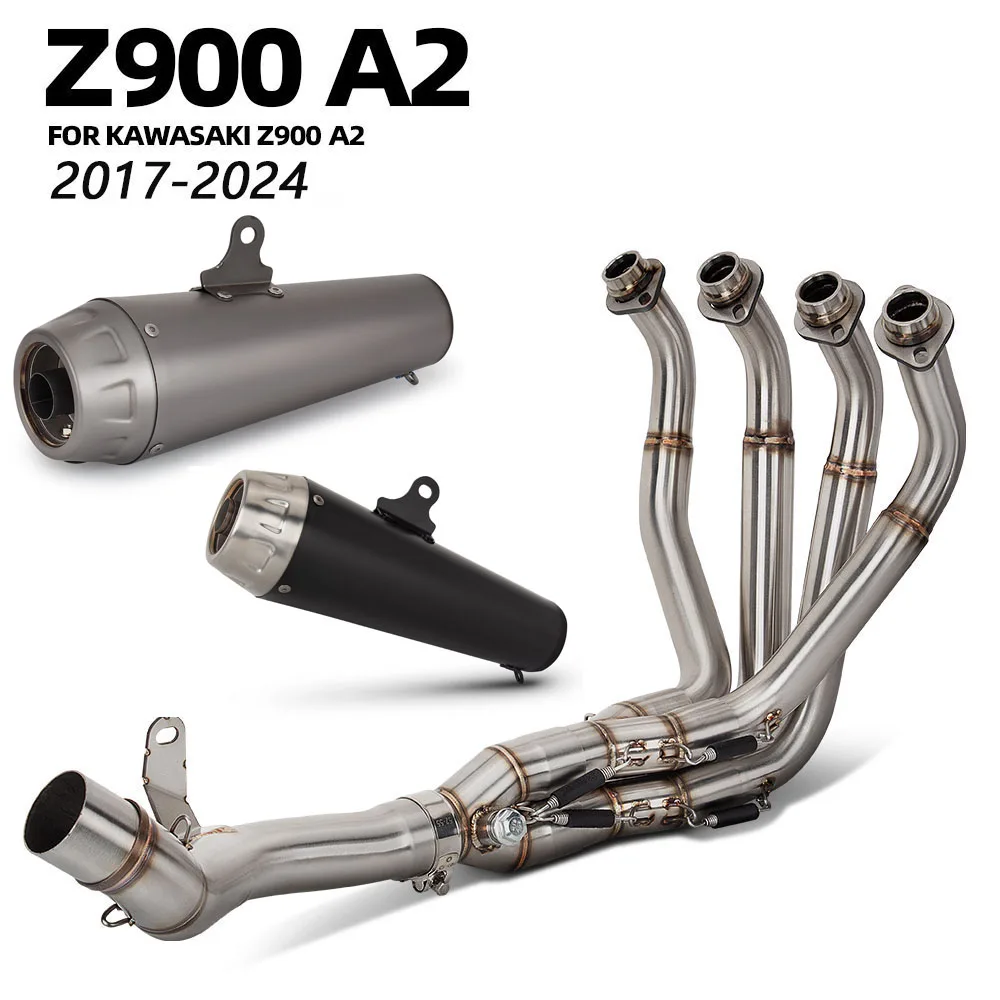 Z900 (Low power version) Exhaust System For Kawasaki Z900 A2 2017-2024 Motorcycle Exhausts Pipe Kit Manifold Pro Race Muffler