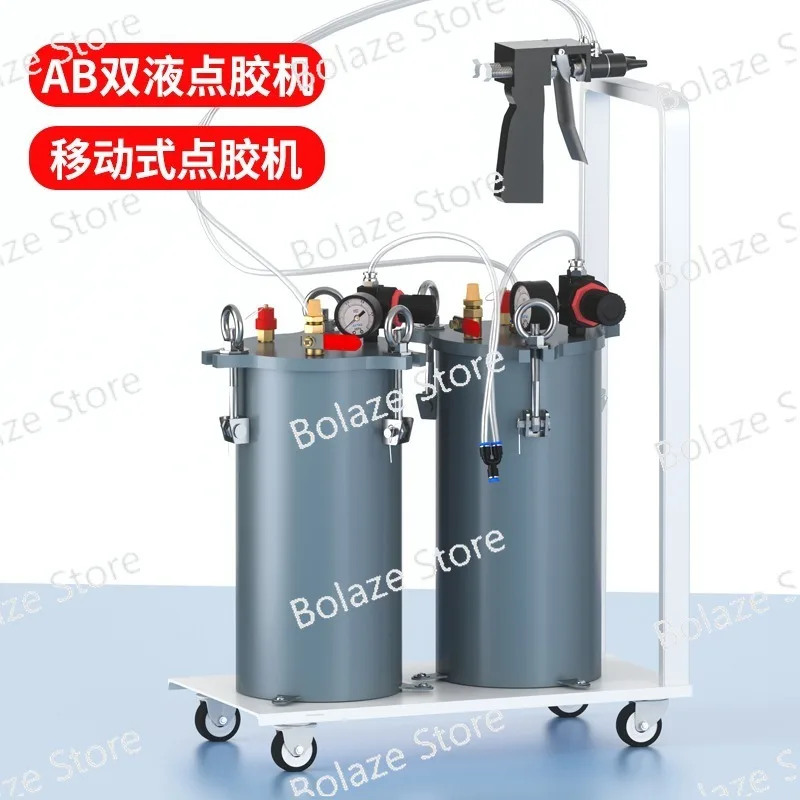 

Manual Two-liquid Dispensing Valve Double Component Glue Filling Machine AB Epoxy Resin Glue Dispenser Trolley Type