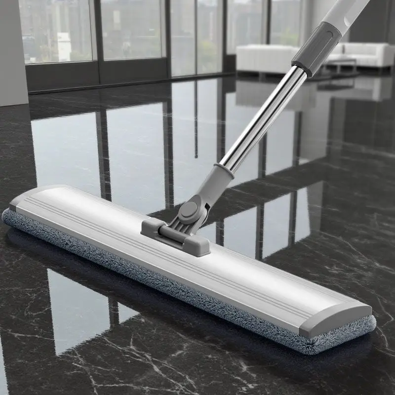 Stainless Steel Flat Mop Aluminum Alloy Hand-washable Household Tile Rotating Wood Floor Lazy