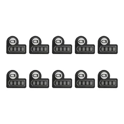 Etiqueta indicadora de nivel de batería, pegatina de luz de capacidad de batería, pegatina de botón para batería de litio Makita BL1830 BL1430 de 18V, 10 Uds.