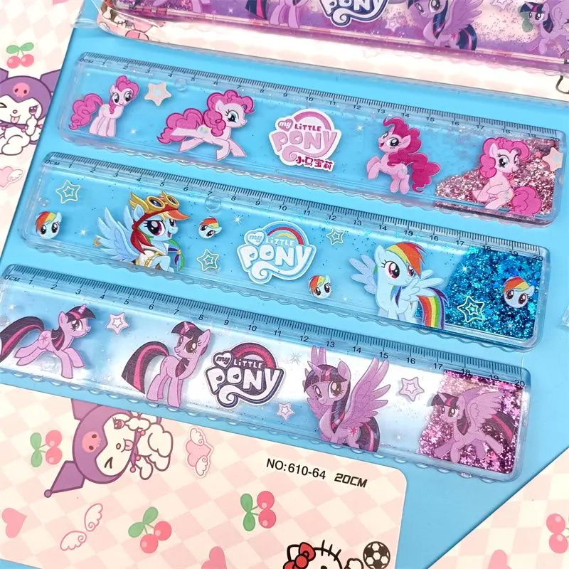 Hasbro My Little Pony Twilight Sparkle Pinkie Pie Cartoon Anime Movie Quicksand Ruler Creative Student Stress Reduction Ruler