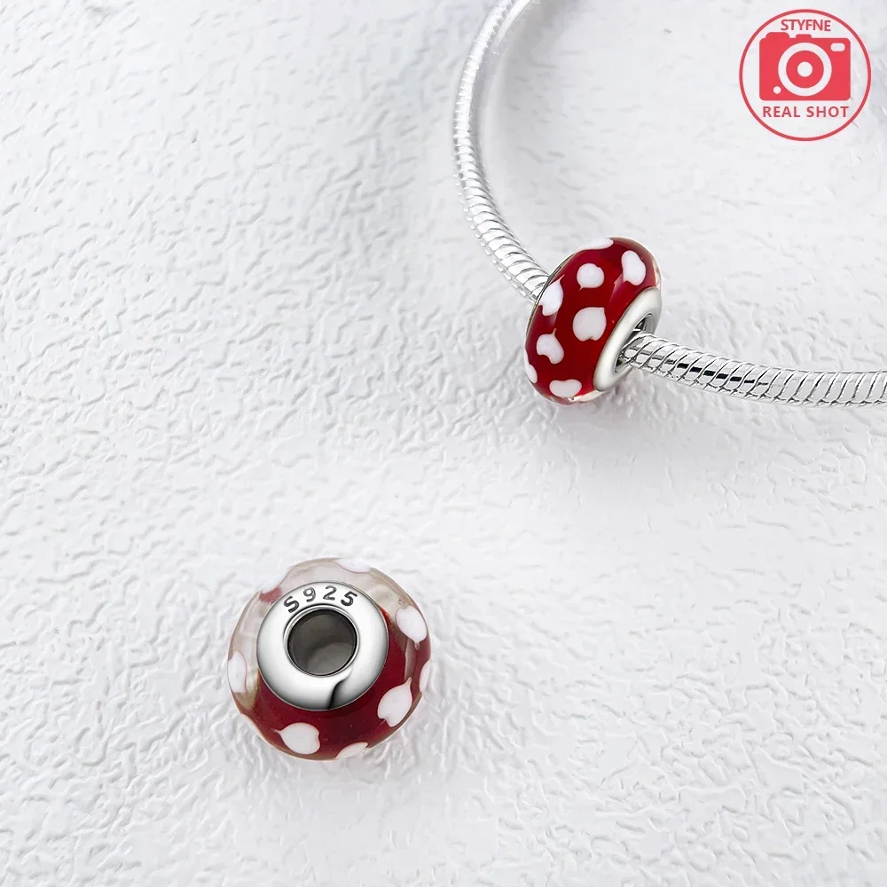 Original  Sterling Silver 925 Fantasy Mini Murano Glass Beads Friendship for Women Diy Bracelet Jewelry Making Friendship Gift view 5