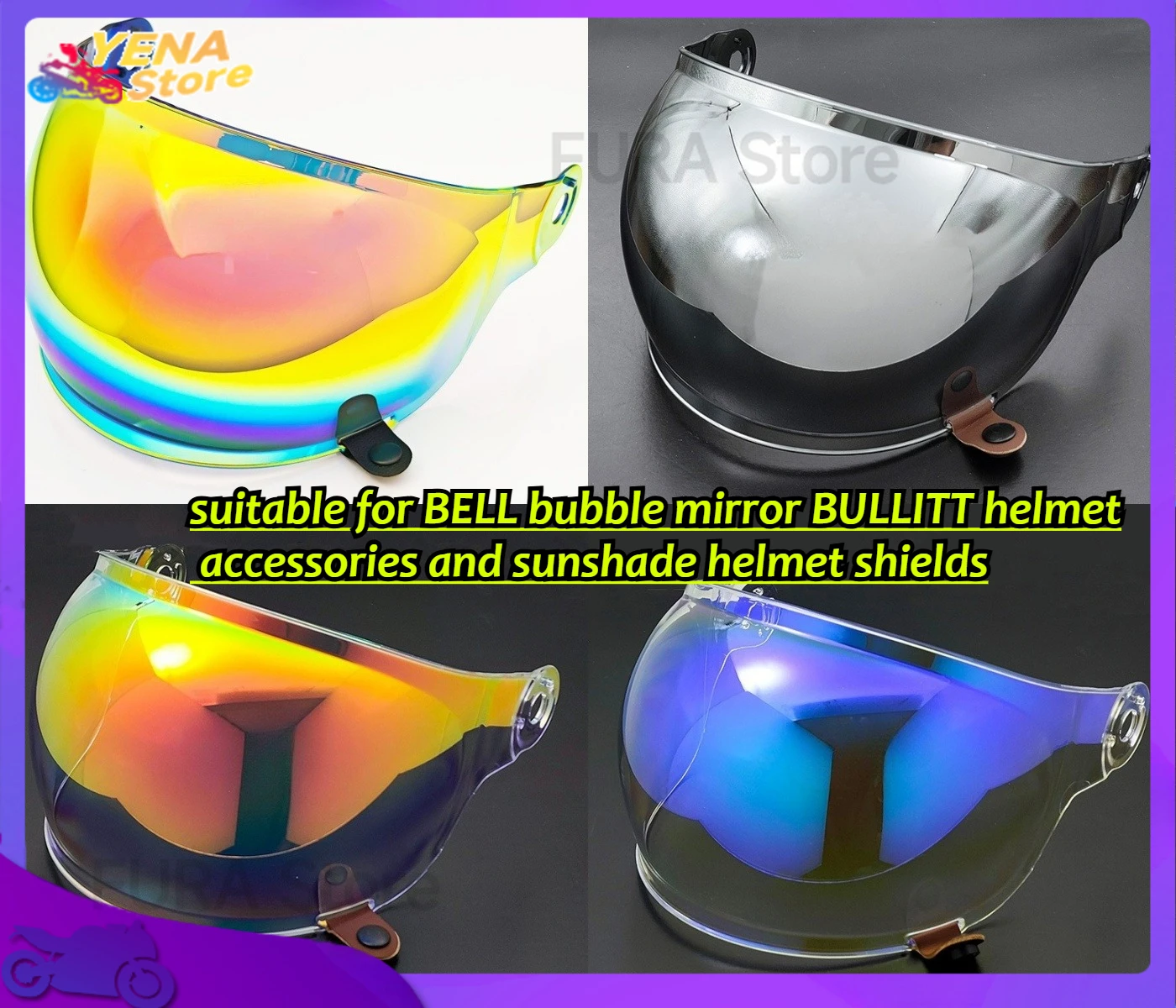 

The new motorcycle helmet lenses are suitable for BELL bubble mirror BULLITT helmet accessories and sunshade helmet shields