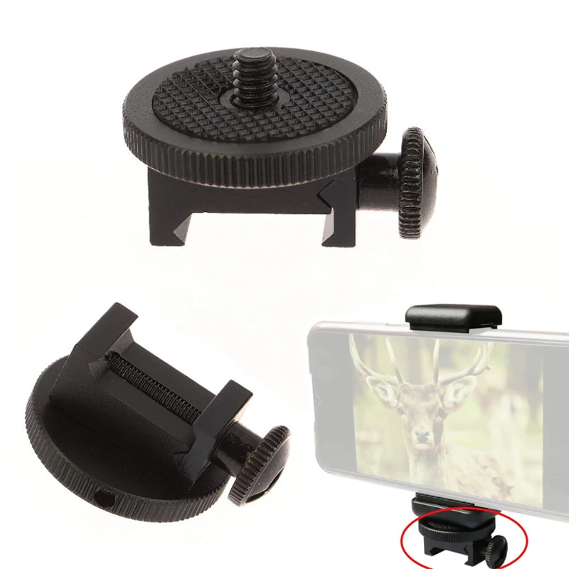 1PCS Tactical Picatinny Side Rail Camera Mount 21mm To 25mm 1/4 Inch Screw Sports Camera Mount Adapter For Hunting Accessory