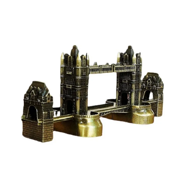 

Creative Architecture Model London Tower Bridge UK Tourist Souvenirs Metal Crafts Model Bookcase Display Home Decor Accessories