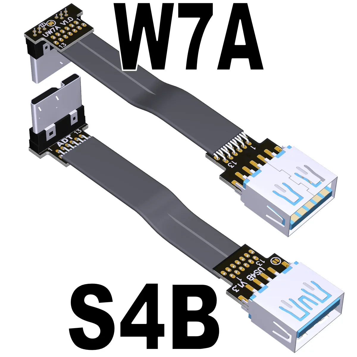 Elbow Micro B USB Ribbon Cable Male 5G/bps USB 3.0 Type A Female Fold 90 Degree Fpc Fpv Flat Aerial Photography Cable Cord