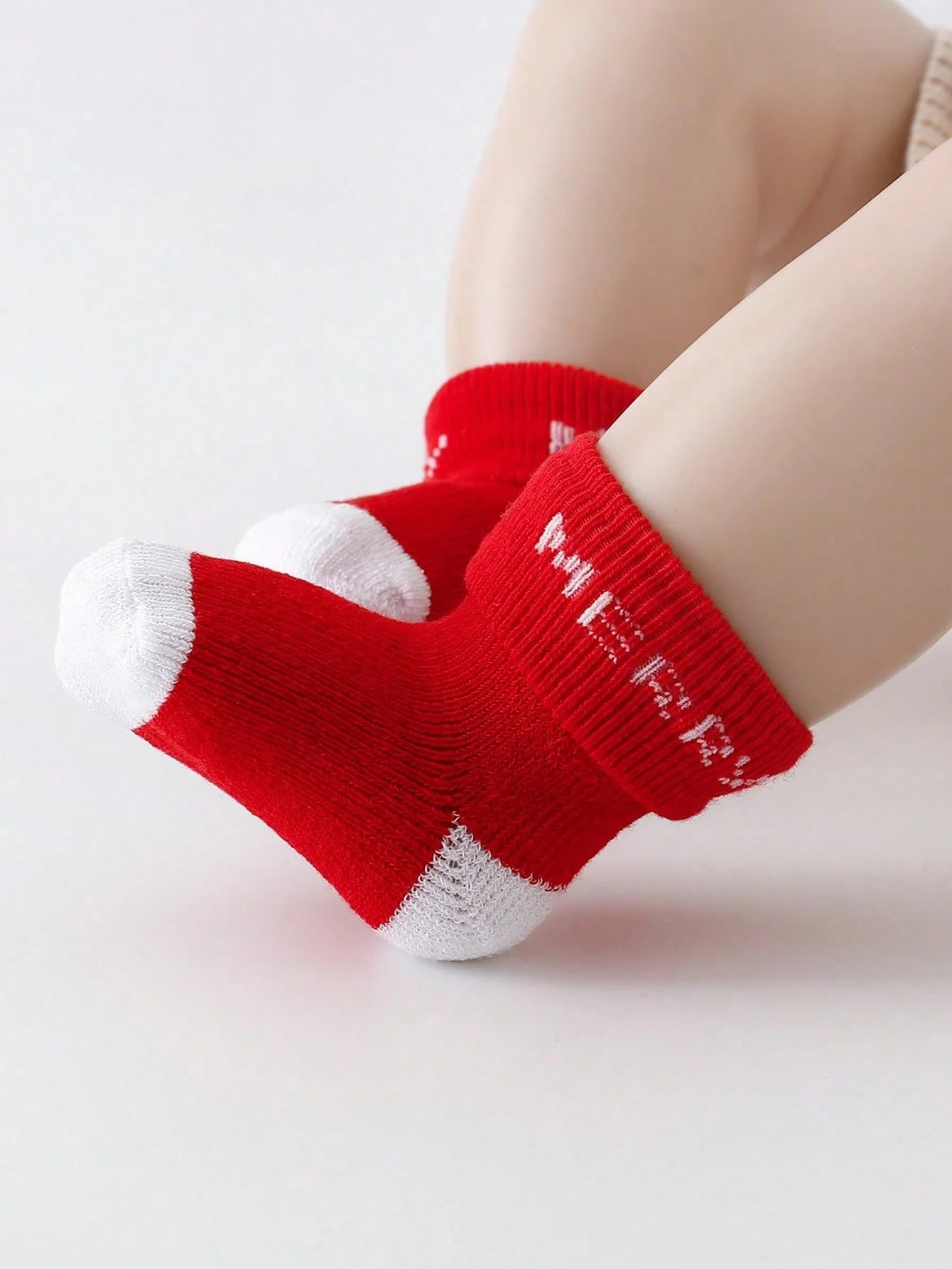 12 Pairs of Baby Hoop Thickened Cotton Autumn and Winter Christmas Cute Short Socks, for the Daily Life of Babies Aged 0-12 Months