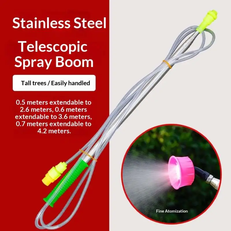 Stainless Steel Telescopic Sprayer Extension Rod Fine Atom Nozzle Wear Resistant Tool For Home Garden Farm Spraying Tools