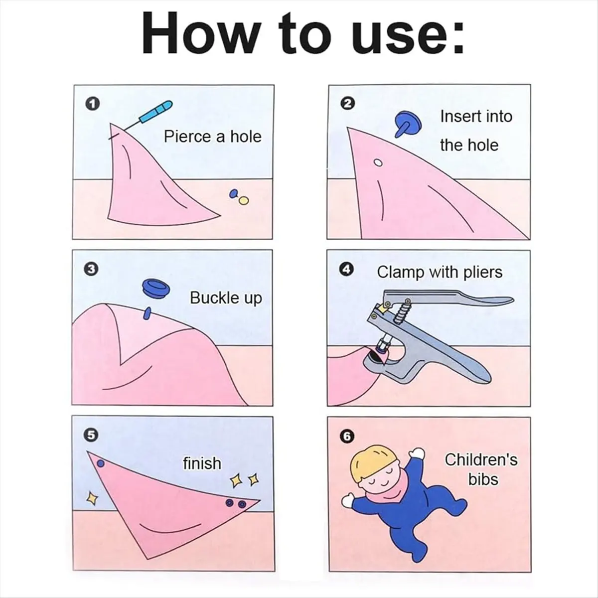 

AT13 Snap Pliers for Crafts Clothing, Snaps Fasteners Kit with Pliers Installment Tool, No-Sew Button Snap Fastener