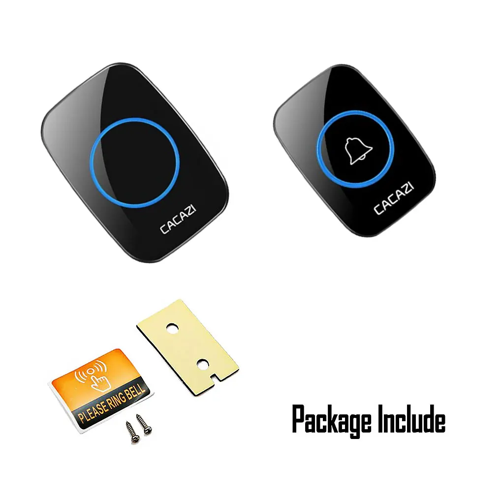 Timbre de puerta inalámbrico IP44 timbre inteligente impermeable con receptor y transmisor EE. UU.