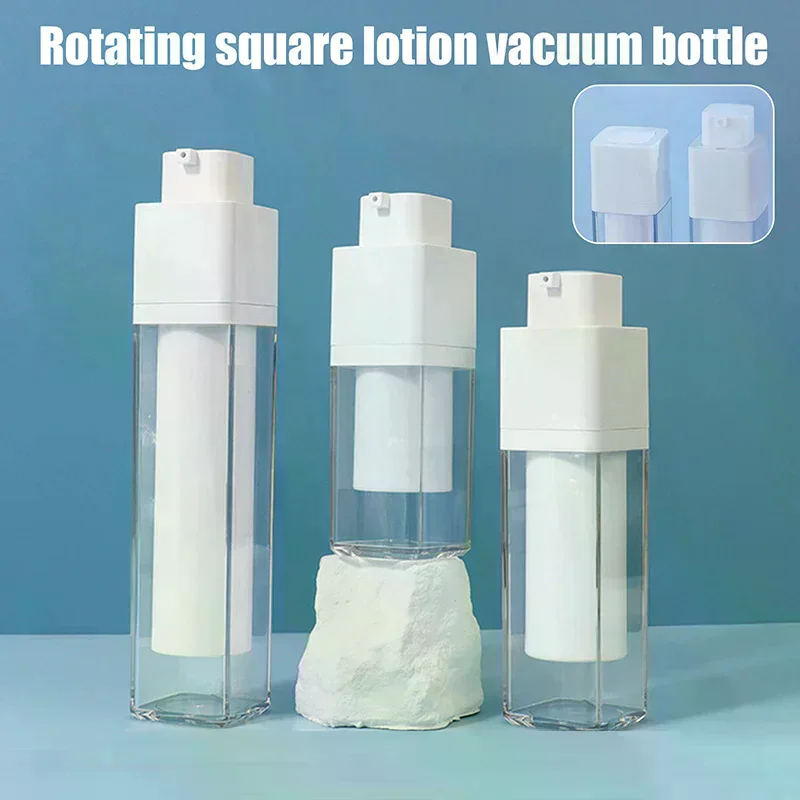 

15/30/50ml Square Vacuum Bottle Press Lotion Empty Dispensers Liquid Foundation Makeup Portable Lady Essence Cosmetic Container