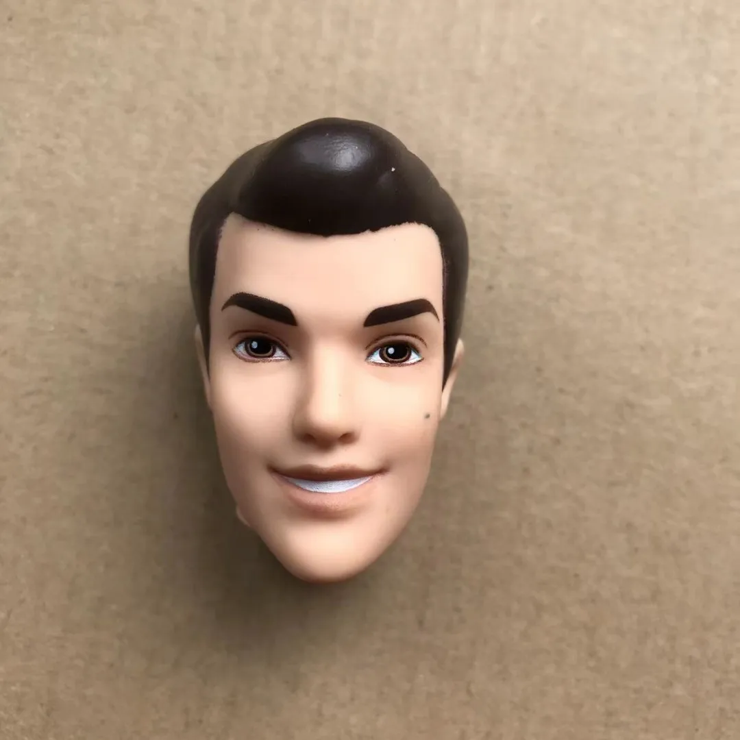 Cabeças de boneca príncipe branco marrom pele preta homens soldados peças de boneca 1/6 tamanho acessórios de boneca crianças coleção figura brinquedos