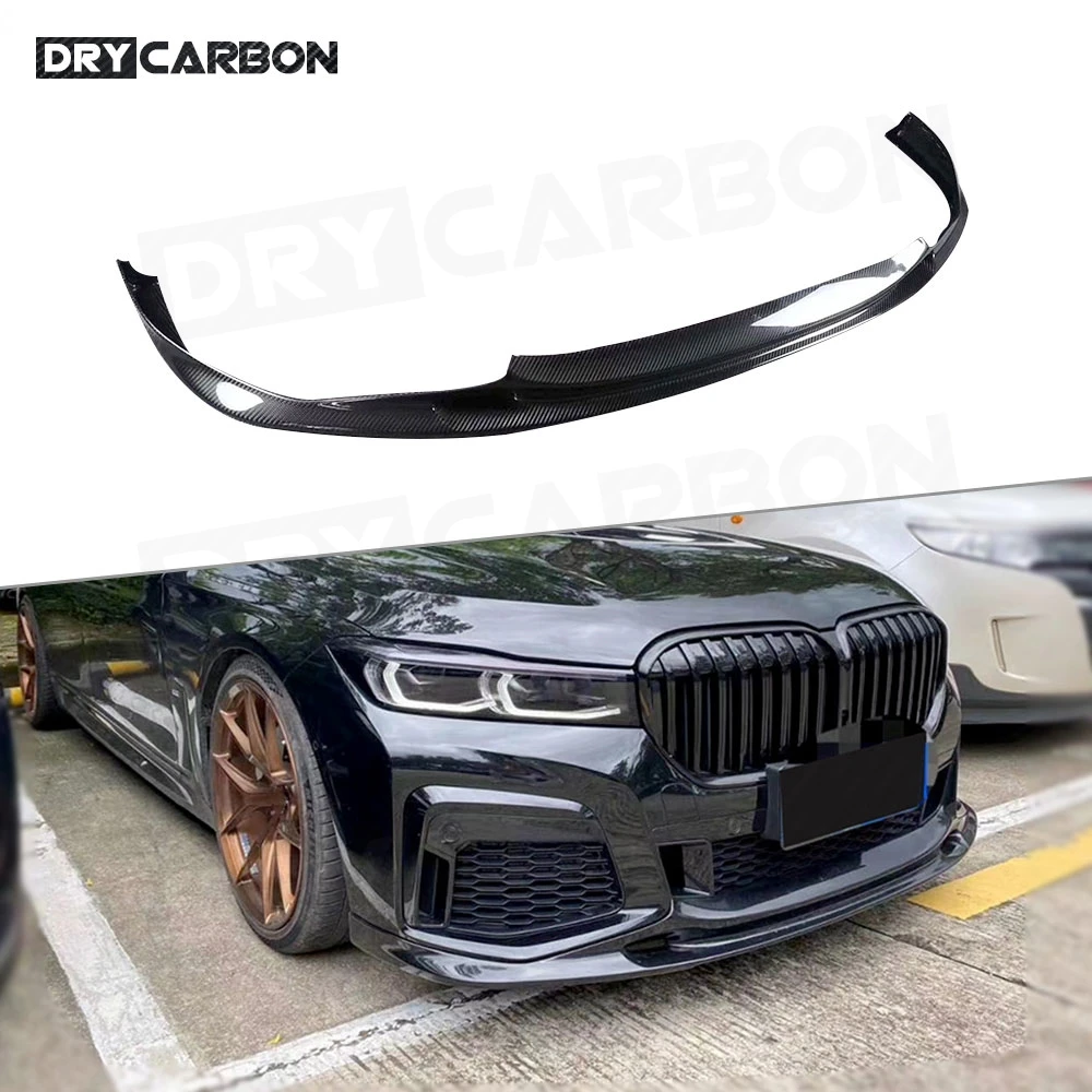 

for BMW 7 Series G11 G12 730 740 750 760 M Tech 2019-2022 Car Carbon Fiber Front Bumper Lip Spoiler FRP Black Bumper Chin