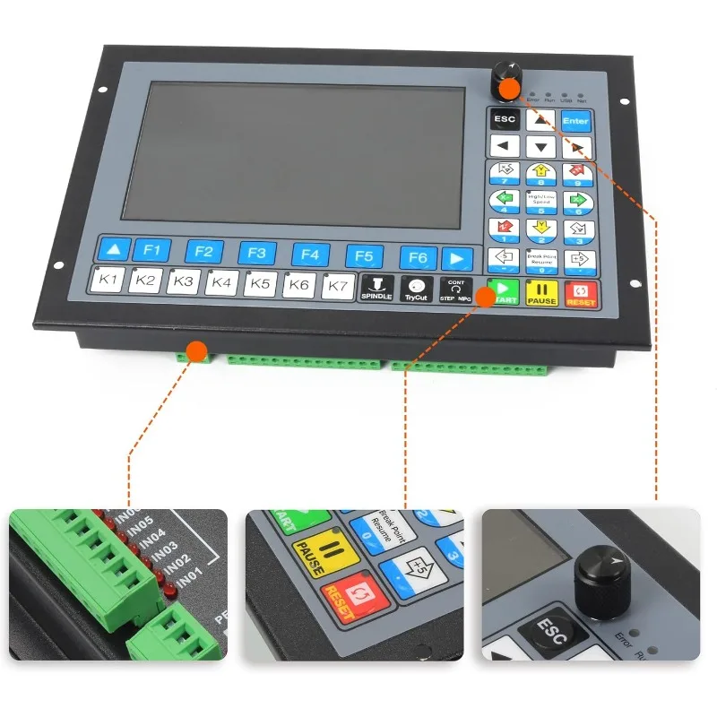 CNCTOPBAOS 5Axis DDCS Expert CNC Controll System,1000KHz Offline Stand Alone Servo/Stepper Motor Motion Control PLC Replace mach