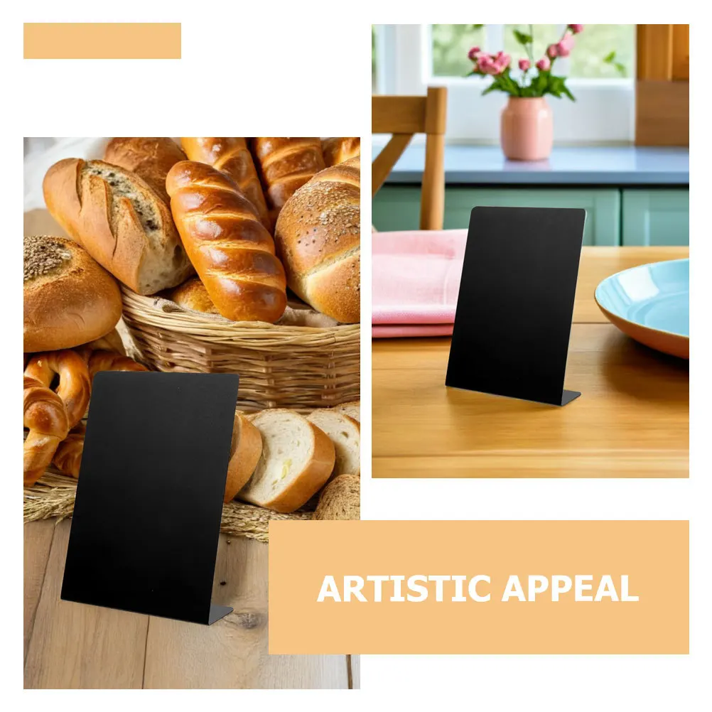 6Pcs Erasable Mini Blackboard Menu Signs for Restaurant Buffet Food Price Labels Tabletop Displays Price Boards for Menu
