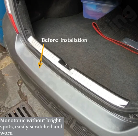 for Honda Civic 2012~2015 Stainless steel trunk guard pedals/exterior decorative accessories/auto parts