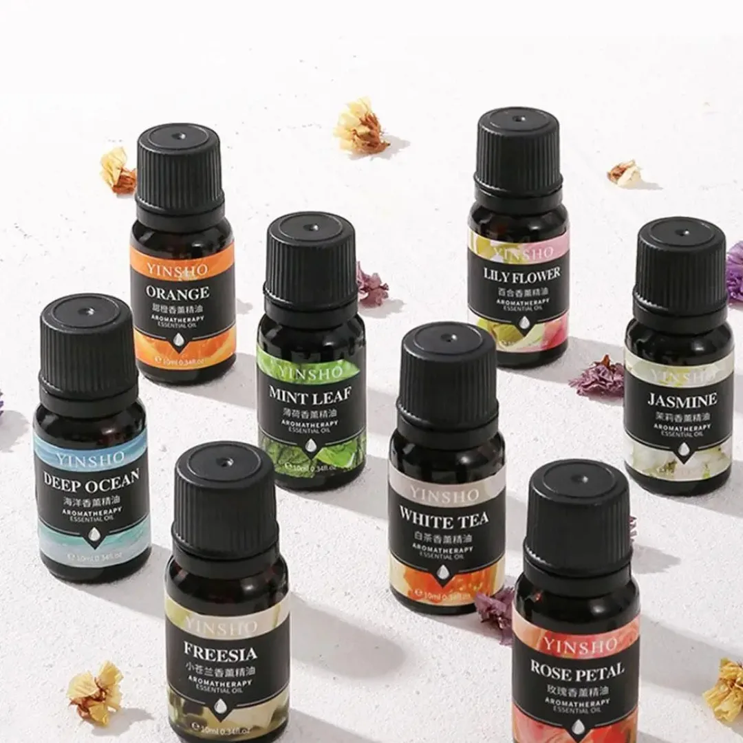 14가지 향 10ml 에센셜 오일 세트 – 라벤더, 로즈, 유칼립투스 등 아로마 디퓨저, 가정용 및 가습기용