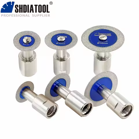 SHDIATOOL Carving Saw Blade Dia30/40/50mm Engraving Cutting Disc With M14 Flange Mini Glass Jade Crystal Cutter
