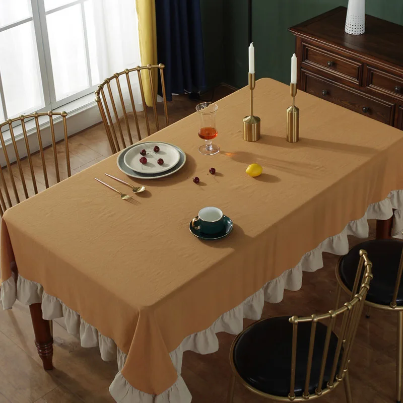 مفرش طاولة مستطيل عالي الجودة وبسيط من QW، مفرش طاولة طعام ناعم وغير قابل للانزلاق #1