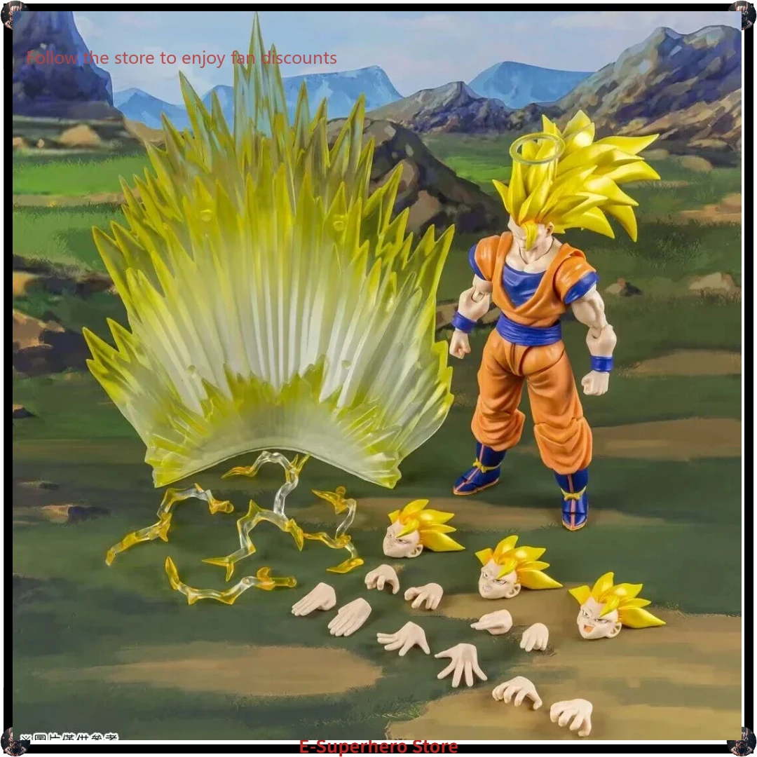 

In Stock Dragon Ball Demoniacal Fit DF SHF SSJ3 Golden Storm Son Goku Action Figures Toys Collection Gifts