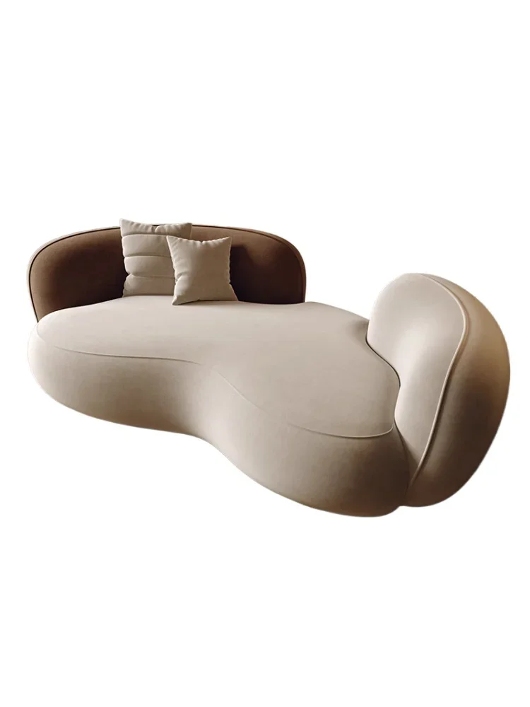 Italian minimalist curved special-shaped sofa studio designer women's clothing store beauty salon lounge area reception