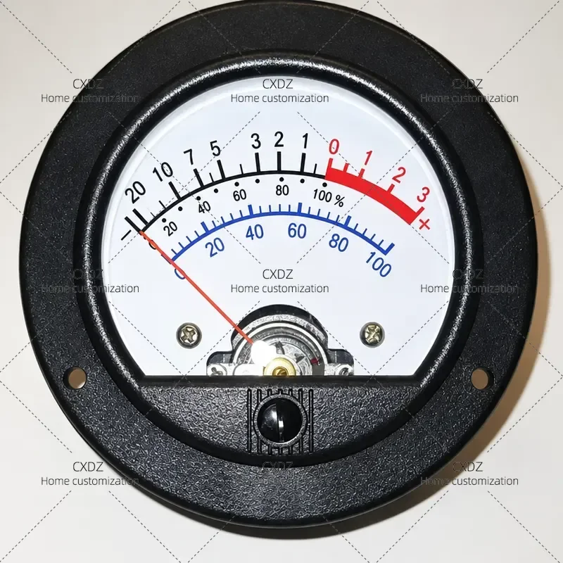 for SD-65 Round Black Pointer VU Retro Dial Audio Level Meter with Yellow Backlight
