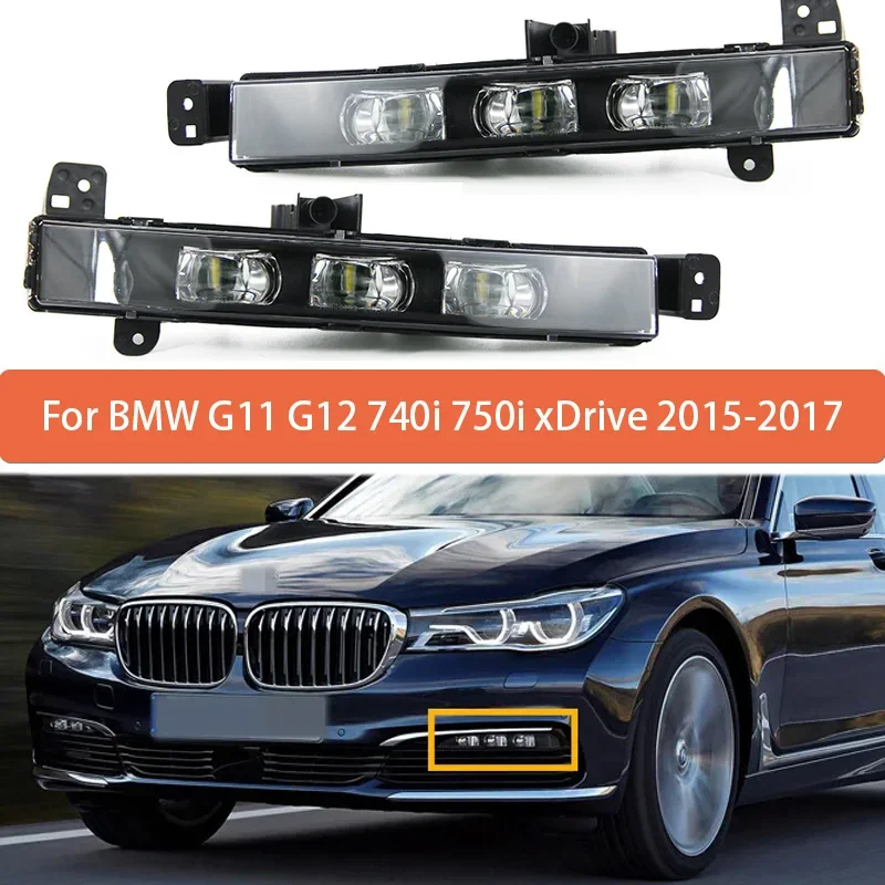 

Дневные ходовые огни для BMW G11 G12 740i 750i XDrive 2015 2016 2017, противотуманные фары переднего бампера 63177342953 63177342954