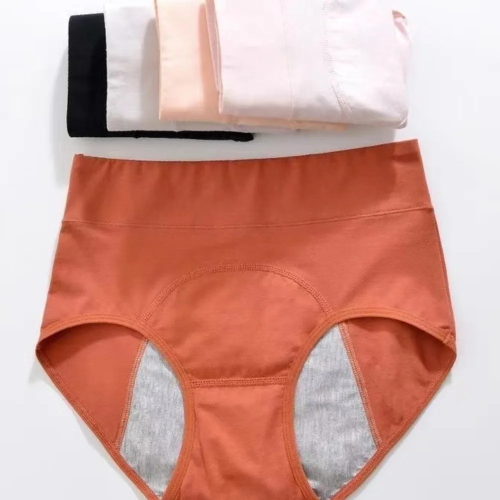 Elastic Cotton Period Pants Leak Proof Breathable Menstrual Briefs Antibacterial Reusable Physiological Underwear Women