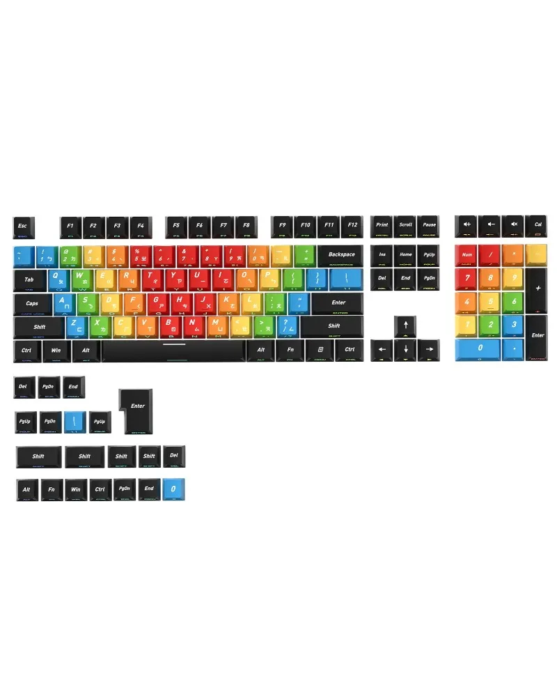 Retro Click Traditional Chinese Keycaps Cherry Height Side Printed Sublimation Anti-Oil Mechanical Keyboard Full Set