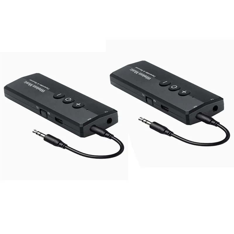 2X Bluetooth 5.0 송신기 수신기 3-In-1, TV PC 헤드폰 용 무선 3.5Mm 오디오 어댑터 홈 사운드 시스템 Car-BCBW