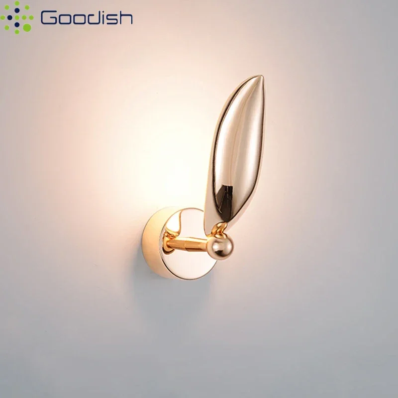 Japanese Wabi-sabi LED Wall Lamps Retro Seagull Shape Golden  Art Creative  Lights for Living Room Home Decoration Chandeliers