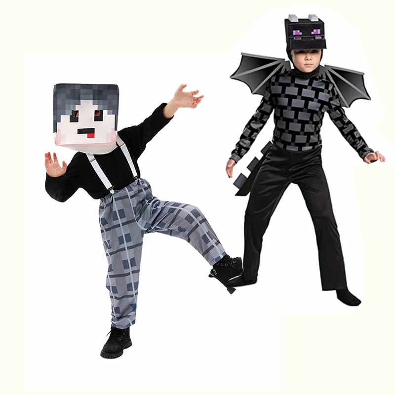 Boys Girls My Cos ikun Clothes World Cosplay Costume Toys Enchanted Diamond Armor Outfit Steve Costumes Ender Dragon Costume