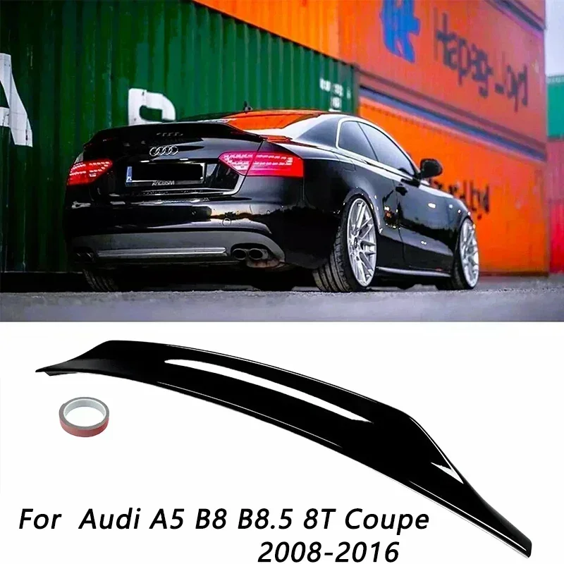 

For Audi A5 B8 B8.5 8T 2Door Base Coupe 2008-2016 CAT Duckbill Style Rear Trunk Boot Lip Spoiler Wing Rear Roof Lip Cap Spoiler