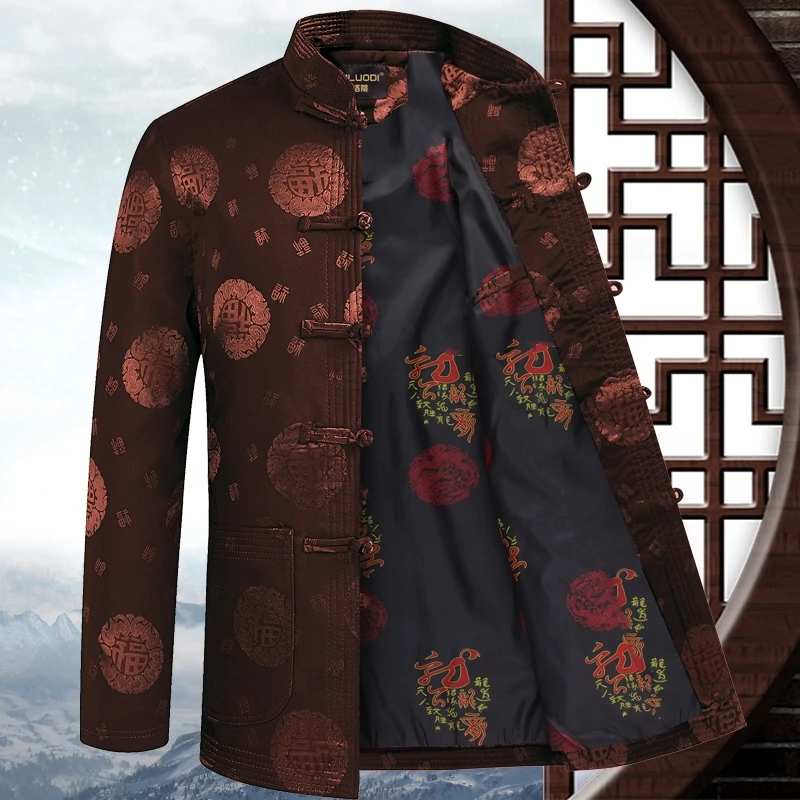 casual-dad-jacket-men's-mid-aged-autumn-spring-knitted-cloth-geometric-pattern-ethnic-style-tang-costume-birthday-banquet-out