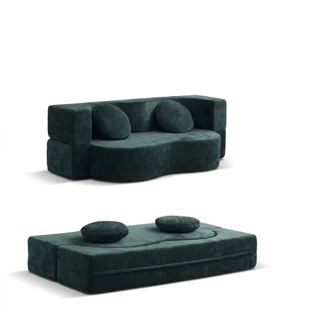 Coofull Space Saving Modern Vacuum Compressed Sofa for Small Apartment Villa Workshop Modular Sectional Couch Furniture Set