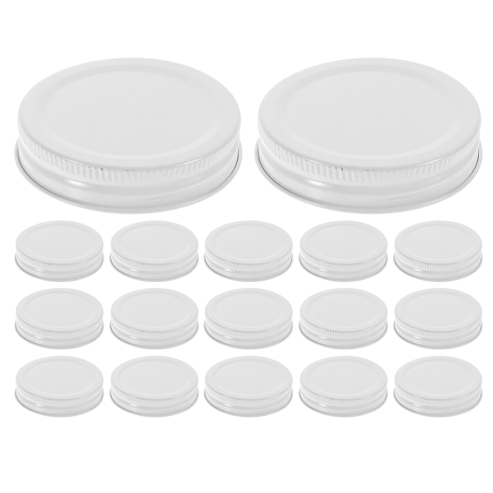 20 Pcs Tinplate Lid Mason Jar Integrated (70mm Black) 16pcs Can Jam Covers Multipurpose Lids Leak-proof Storage Small Mouth