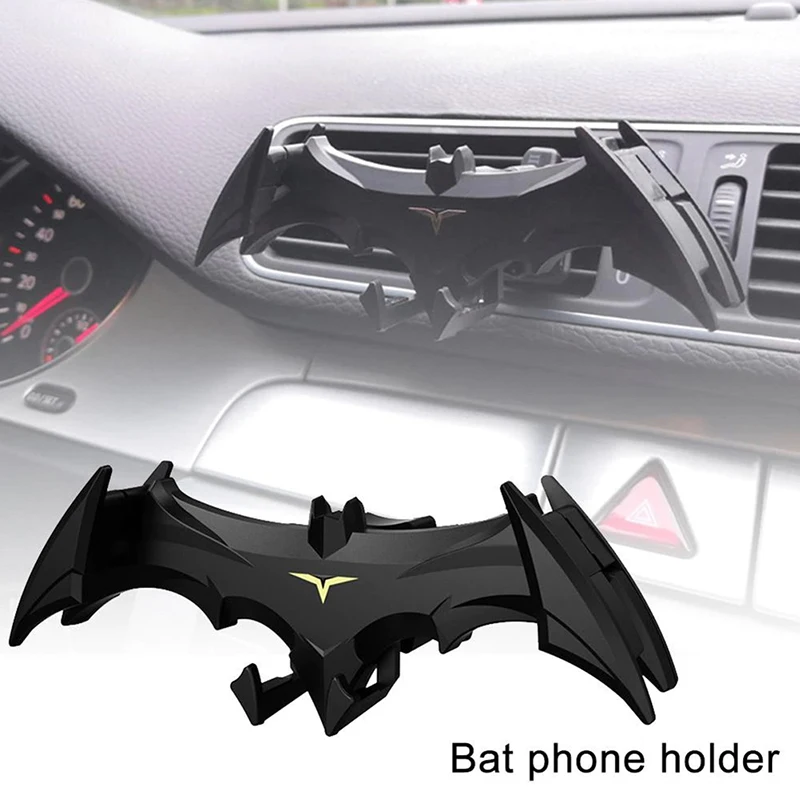 1PC Bat-shaped Gravity Buckle Type Car Phone Holder Air Outlet Navigation Support Frame Suitable For All 4-6.5 Inch Devices