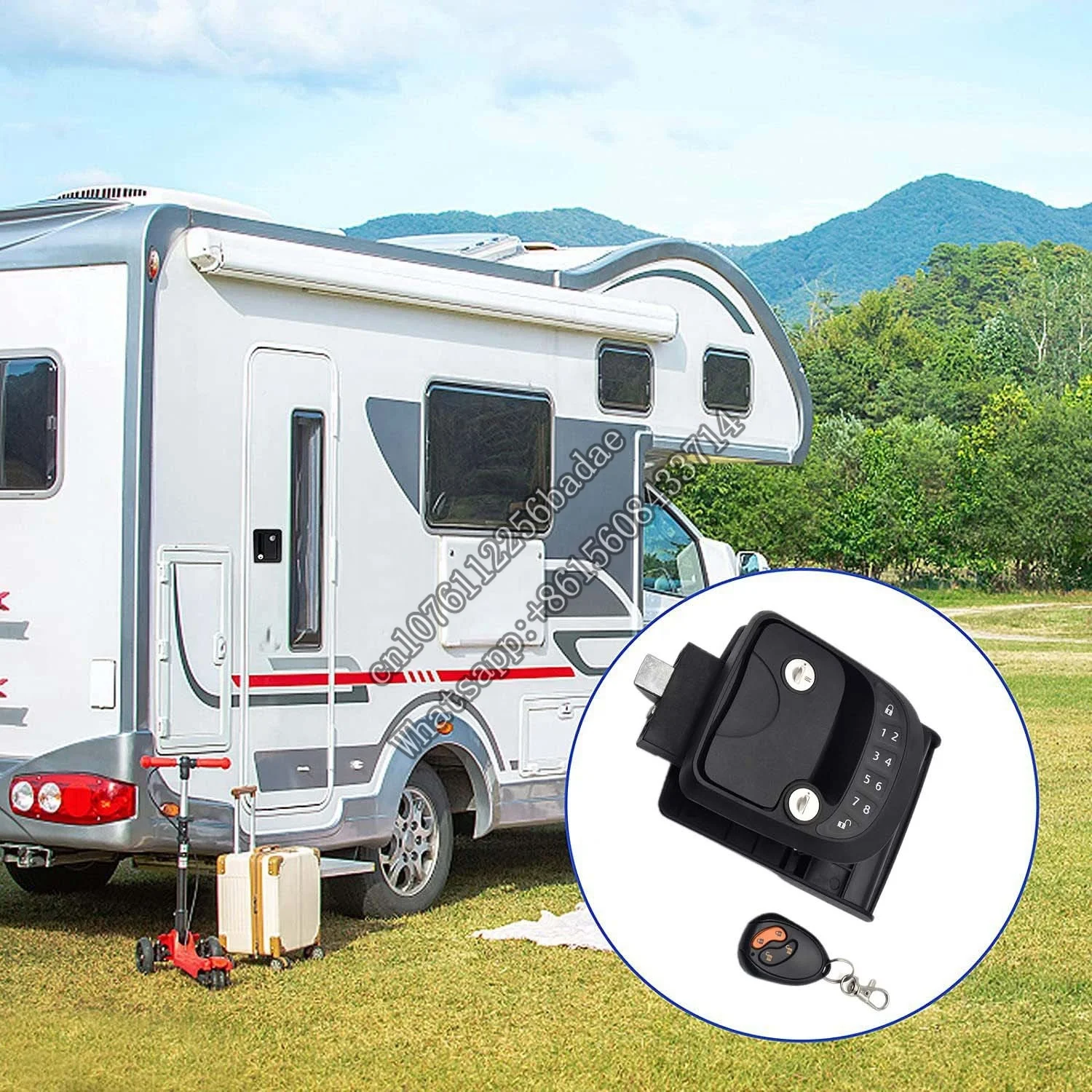 TYTXRVOEM Remote Control Password Three-in-one Rv Door Lock Double insurance Zinc alloy material anti-thef Caravan  