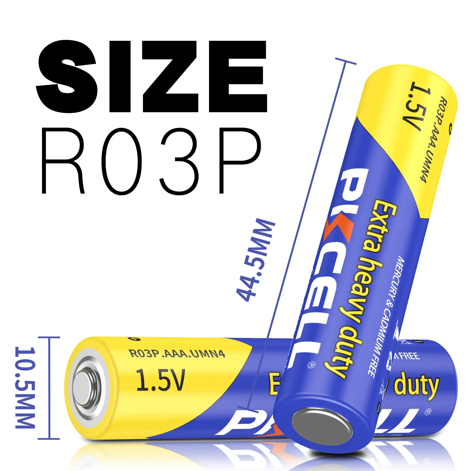 50Pack PKCELL AAA Batteries Ultra Long Lasting R03P 1.5 Volt AAA Alkaline Battery for Toys Electric Calculator Watches